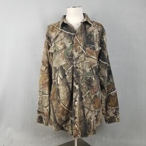 Oversize Outfitters Shirt Mens 2XLT Camo Realtree Hunting Long Sleeve USA